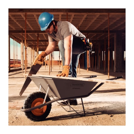 Pneu Maciço em Borracha Macia 345mm x 75mm com Roda Metálica 8