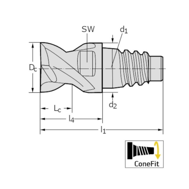 Ponta Fresa Metal Duro 2 Cortes 10mm H6E2511-E10-10 PROTOTYP-bb5a11fe-ea14-4ca9-9ebc-4291b501ad9e