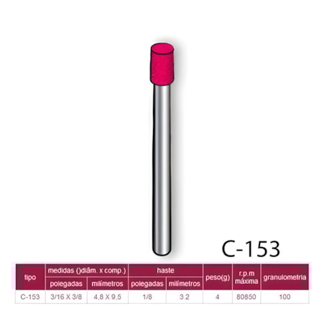 Ponta Montada 05x10 Haste 1/8