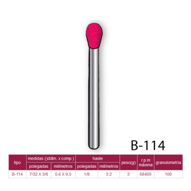 Ponta Montada 06x10 Haste 1/8
