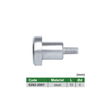 Ponta Plana Diamantada 10mm para Relógio Comparador 6282-1201 INSIZE