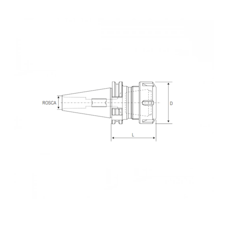 Porta Pinça BT40 M16X2.00 ER40HTBT40M16200 HT-c58b3a93-2d65-425a-935b-565230f0e3f6