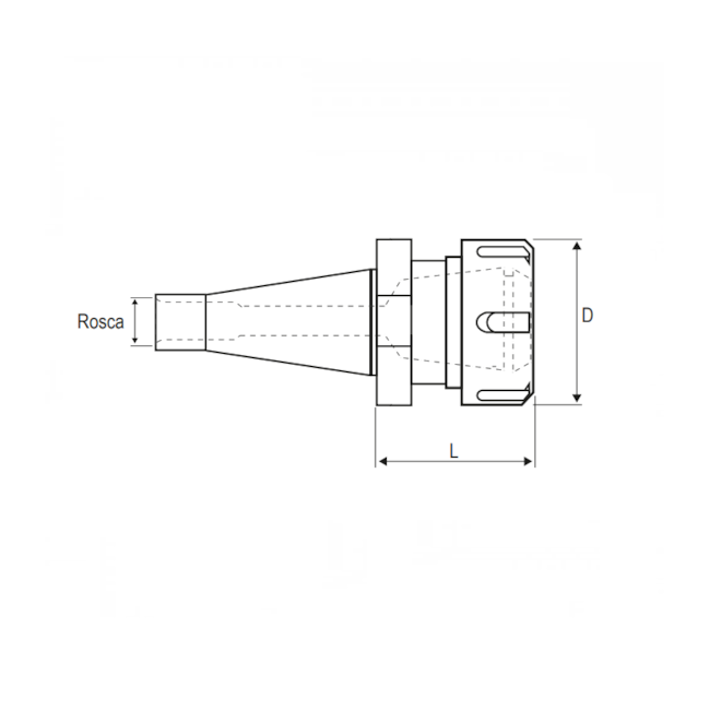 Porta Pinça ISO40 M16X2.00 ER40HTISO40M16200 HT-8ff995f7-3ab0-4a15-aef7-7a50f85ffc93