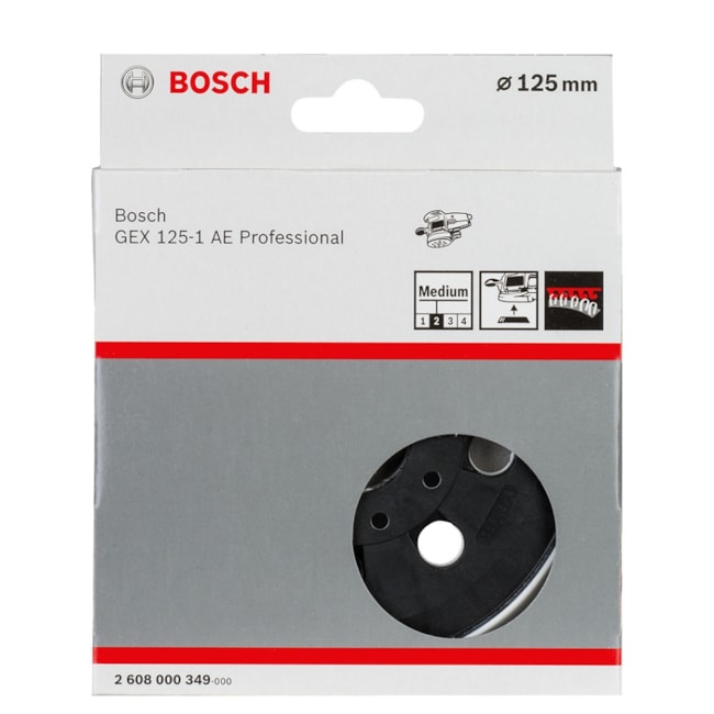 Prato Borracha 125mm Médio para Lixadeira 2608000349 BOSCH-c1a084d7-a104-4efa-99ae-7452f2034b2b