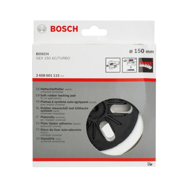 Prato de Borracha 150mm Médio para Lixadeira GEX 125-150AVE 2608601115 BOSCH-aa2a2297-797c-476d-9c33-c77cc15c29a2