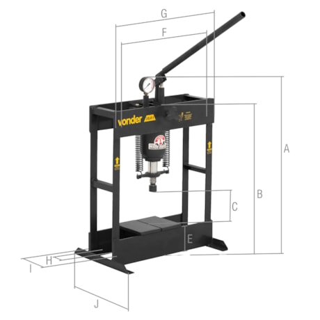 Prensa Hidráulica 10 Toneladas 6810100000 VONDER-bf2598a8-e63e-4543-ad5e-e6d75825044a