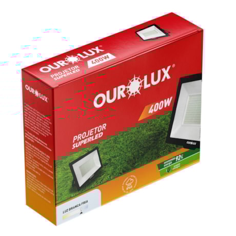 Projetor de Superled 400W 6500K Bivolt Preto 03277 OUROLUX-1e7458f5-51aa-4b0a-b5b4-42de68f5a77c