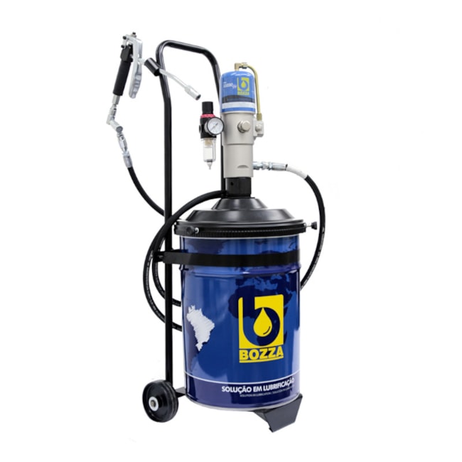 Propulsora Pneumática para Graxa 20Kg com Mangueira e Carrinho 11020-R20-G5 BOZZA-6dad2057-a12e-47d4-a4ac-1add575d04b7