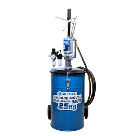 Propulsora Pneumática para Graxa 25kg com Mangueira 4 metros 9673 BREMEN