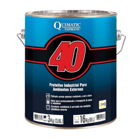 Protetivo Industrial para Ambientes Externos 3kg Quimatic 40 TAPMATIC-3ff7472d-a44b-4c87-bac9-01a09f756b8f