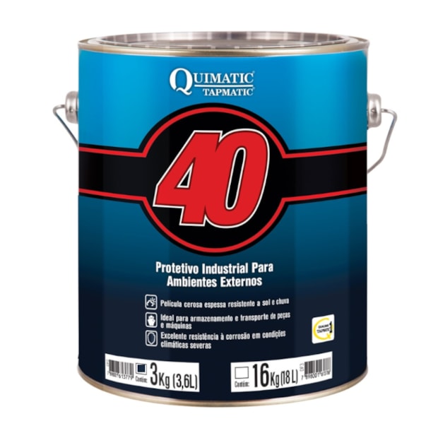 Protetivo Industrial para Ambientes Externos 3kg Quimatic 40 TAPMATIC-a44727fb-a6f2-46ce-b5ff-f28868407abc