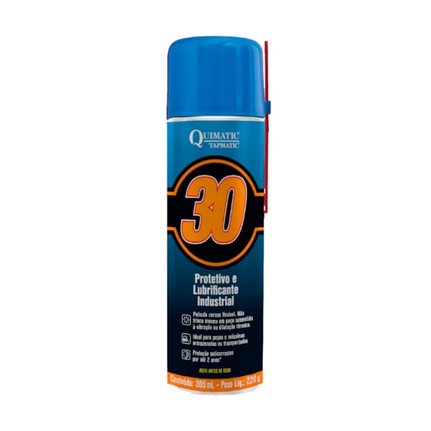 Protetivo Lubrificante Industrial Aerossol 300ml QUIMATIC 30 DE1 TAPMATIC-5902697e-3f6c-4593-8dc6-6042d5ace0ca