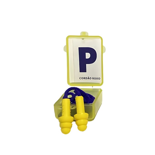 Protetor Auricular de Silicone Amarelo Cordão Roxo Tamanho P CA 41614 MAXXI ROYAL-8081c55a-9ede-4071-816a-0bdc17a42818