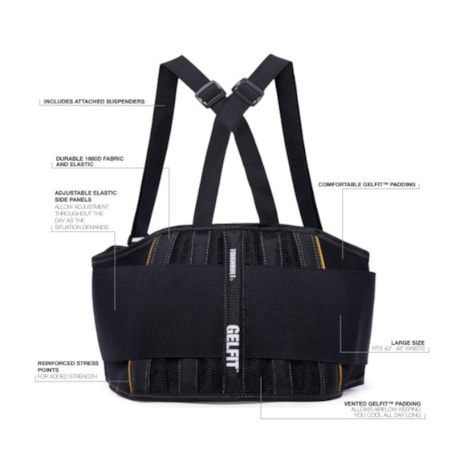 Protetor de Lombar Ergonômico com Susp Tamanho G Gelfit TB-45G-L TOUGHBUILT-61d064d2-d227-4d68-8b8c-bed1d050d322