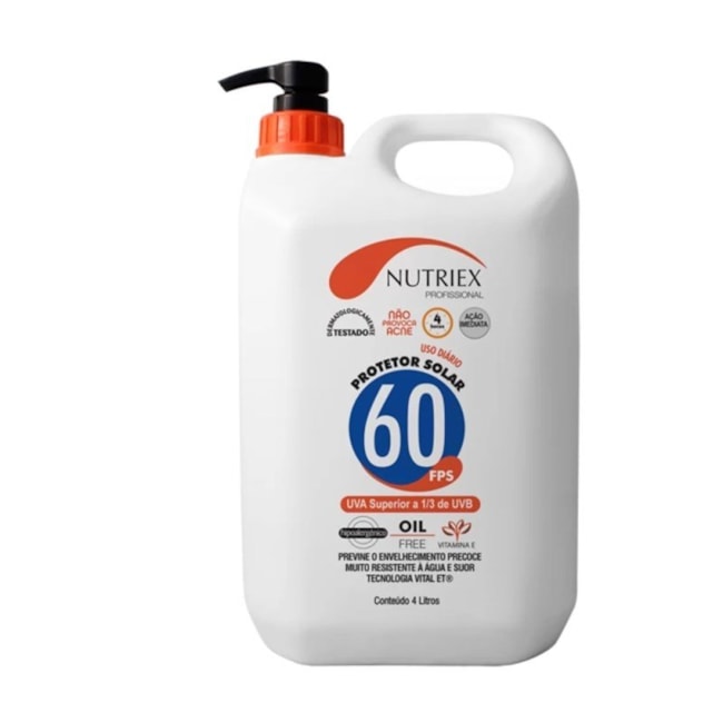 Protetor Solar UV Fps 60 4 Litros 0061044 NUTRIEX-8228252f-a30f-40b4-8ae6-b1748bde2bd0