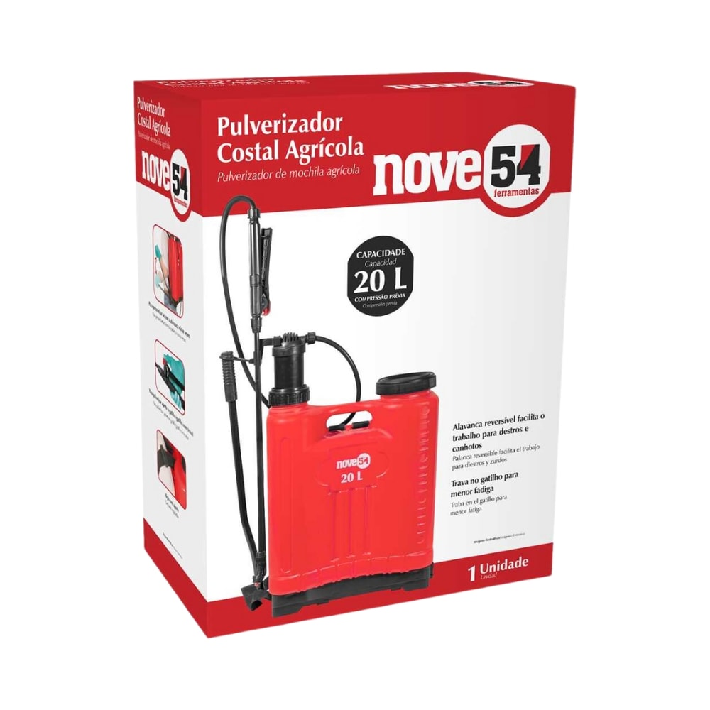 Pulverizador Agrícola 20 Litros Costal 6240300020 NOVE54