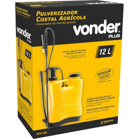 Pulverizador Costal Agrícola 12 Litros Plus PCV 120 6240012012 VONDER-93648fcf-01a7-4243-ac26-af55948a33df