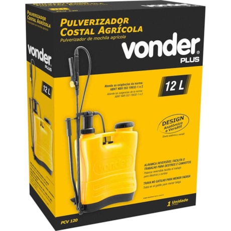 Pulverizador Costal Agrícola 12 Litros Plus PCV 120 6240012012 VONDER-30063449-f1a8-4dbb-8511-20b6a9512da1