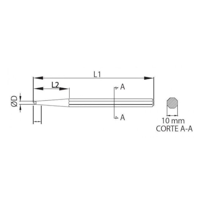 Punção de Centro 6x150 mm 211103BR BELZER-2a24d1fa-5286-4fb3-b3ca-a5d36969d3a3