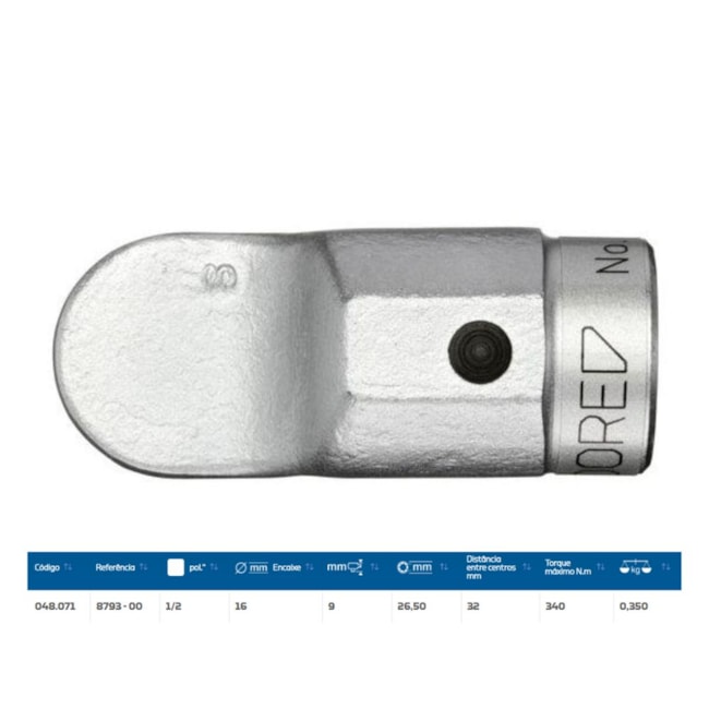 Quadrado Intercambiável 1/2