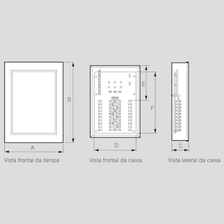 Quadro para 16 Disjuntores 100A Chapa de Aço 334x394x91mm Sobrepor QDSTN II-U 16/12 100 904365N CEMAR-b7331431-b45b-4fc8-984a-d4b99065b123