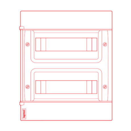 Quadro para 24 Disjuntores PVC 328x385x108mm Sobrepor 135102 LEGRAND-3486c242-6831-4f55-b72b-bbf513cf638c