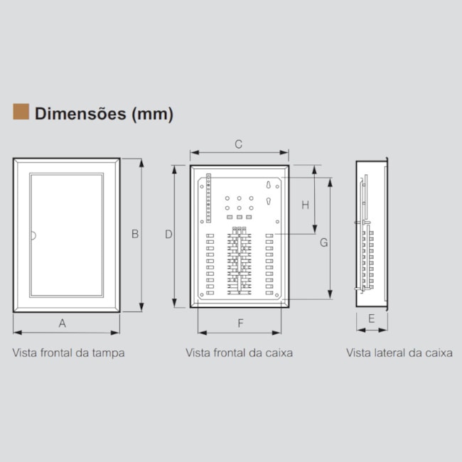 Quadro para 28 Disjuntores 100A Chapa de Aço 360x522x330mm Embutir QDETN II-U 28/20 100 904362N CEMAR-cf3a111b-c990-4285-ad99-f3018dd7b46f