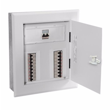 Quadro para 28 Disjuntores 100A Chapa de Aço 360x522x330mm Embutir QDETN II-U 28/20 100 904362N CEMAR