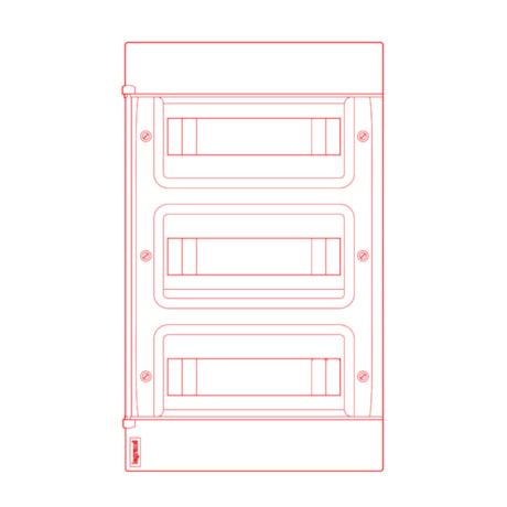 Quadro para 36 Disjuntores PVC  328x535x103mm Embutir 135003 LEGRAND-040bac42-cb60-45ca-8dde-359cdd2832c0