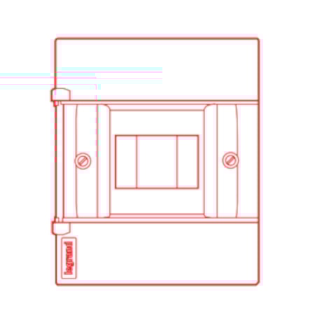 Quadro para 4 Disjuntores PVC 184x215x98mm Embutir 134004 LEGRAND-0372e607-2ba9-457a-802c-501e62153f40