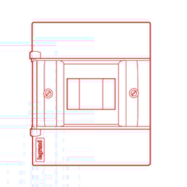 Quadro para 4 Disjuntores PVC 184x215x98mm Embutir 134004 LEGRAND-66084f7f-26d7-42fa-8768-f886d742259f