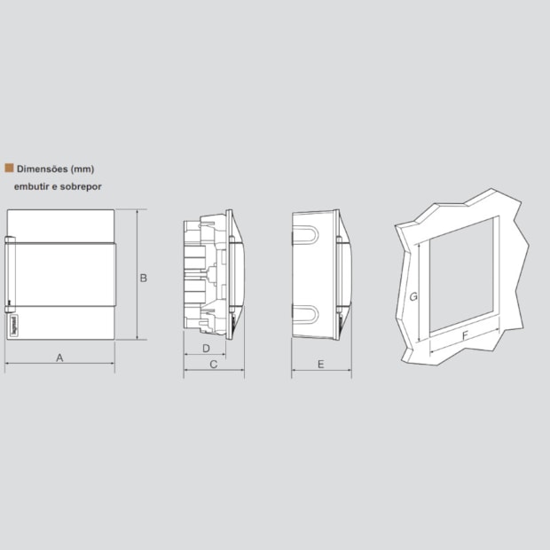 Quadro para 4 Disjuntores PVC 184x215x98mm Embutir 134004 LEGRAND-e7aef842-8850-46f0-b647-b9d8a4f566b5