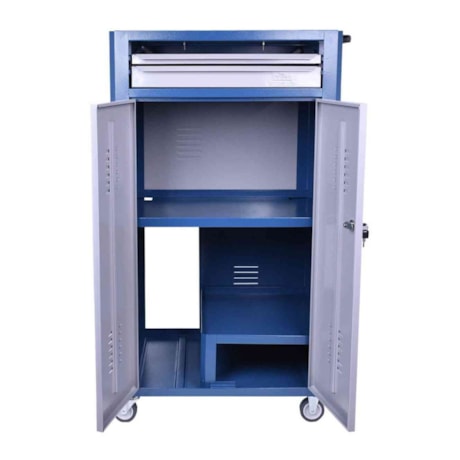 Rack Fechado para Computador com 2 Gavetas Azul R-4 FERCAR-e6b6c7ab-d21d-4f1b-8ab2-8e4a58a110ab