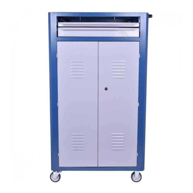 Rack Fechado para Computador com 2 Gavetas Azul R-4 FERCAR-11419fcb-6292-4b39-9da3-7d89c1cf9e17