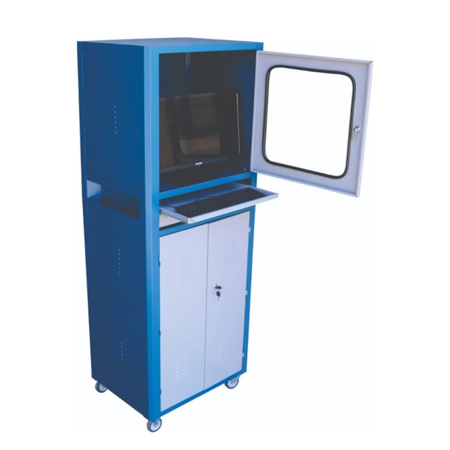 Rack para Microcomputador Fechado com 2 Gavetas 1720x650x490mm Azul R5 FERCAR-4dbb2f19-29be-427c-be5c-6aaf064aeca4