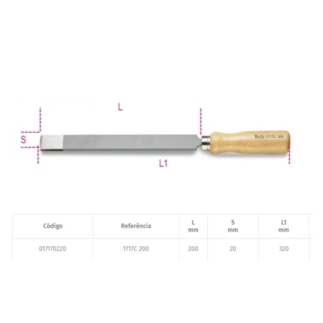 Raspador Direito 200mm 1717C BETA-913eb510-8198-425d-a40d-cfa35f89bc2b