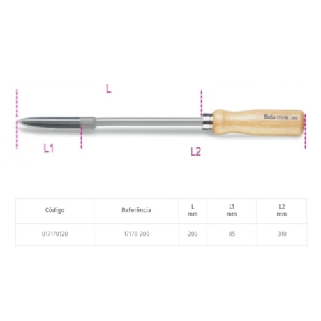 Raspador Triangular com 3 Faces de Corte 200mm 1717B BETA-89df099c-3c38-404f-adcd-75249e1b1f43