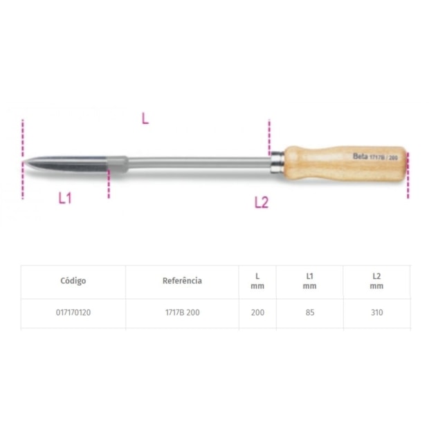 Raspador Triangular com 3 Faces de Corte 200mm 1717B BETA-e51361c8-9c35-4fda-b6b1-2517f0568558