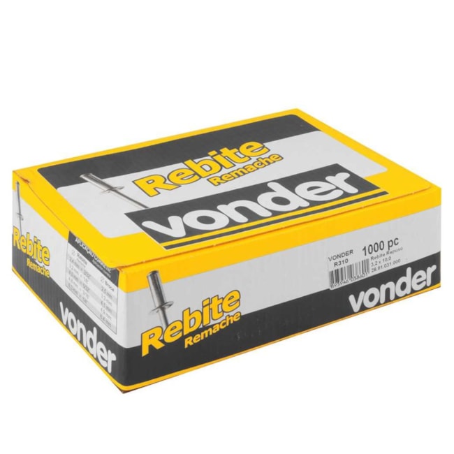 Rebite de Repuxo 3,2 x 10mm Aço/Alumínio com 1.000 Peças 2891031000 VONDER-712aff17-3996-47a6-9923-1e8a3f0014ad