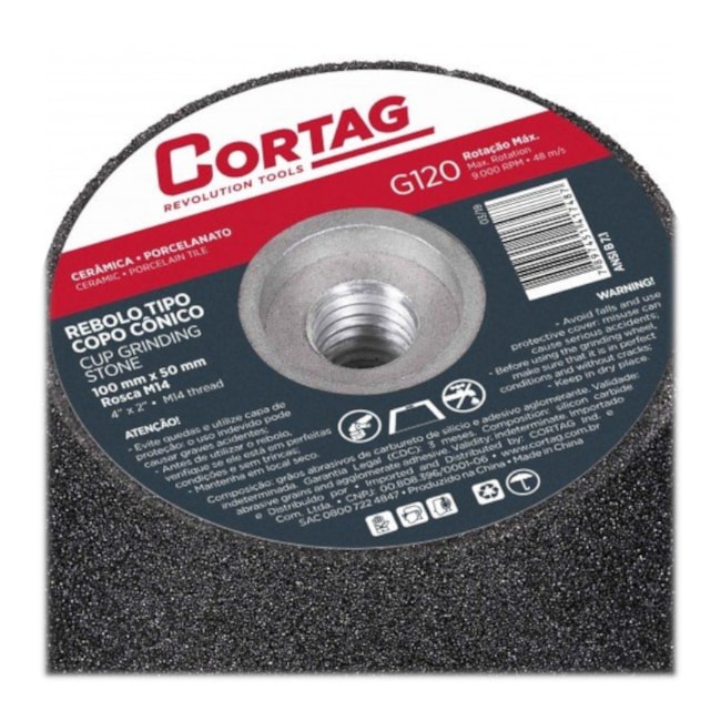 Rebolo Copo Cônico 100x50mm Grão 120 61750 CORTAG-e9a9b6a6-3c51-461b-b74b-571d30e75ba2