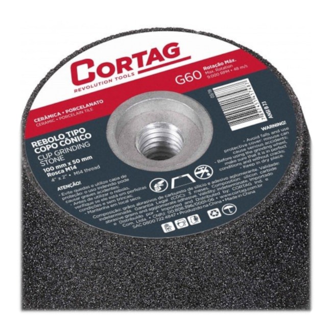 Rebolo Copo Cônico 10x50mm Grão 60 61748 CORTAG-983dc579-65f5-47f6-b0ce-c5008ba0d0e0