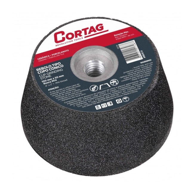 Rebolo Copo Cônico 10x50mm Grão 80 61749 CORTAG-ed365341-d441-4f2b-a421-2f2323f3dbde