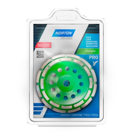 Rebolo de Desbaste Copo Diamantado 180X22,23 Pro Segmentado NORTON-44265ec7-9e65-446d-b52f-d237520ea66a