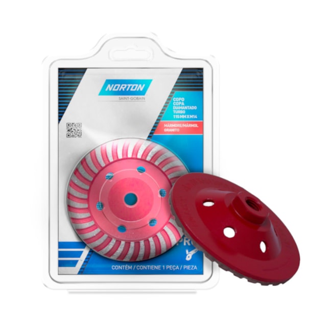 Rebolo Diamantado 115mm M14 Turbo 0184607601 NORTON-d338428a-9aeb-48dc-9a28-8d35c317b8a1