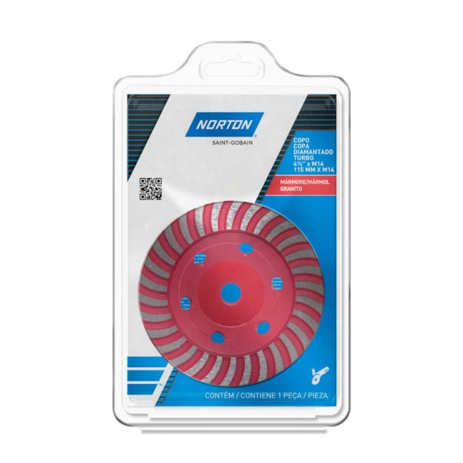 Rebolo Diamantado Prato 115mm x M14 Turbo PRO TURBO NORTON-781b9bab-f2c9-4681-9433-1967e6ef66d7