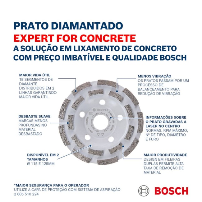 Rebolo Diamantado Prato 115mmx22,23mm Segmentado 2608601761 BOSCH-03b0144d-6a98-47ba-8231-2658b64ba3b8