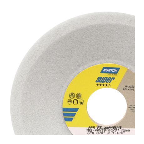 Rebolo Prato para Ferramentaria 6'' X 3/4'' X 1.1/4'' Grão 46 APR 38A 46K NORTON-c685b55c-774b-4588-b02c-a67acbb7e0b4