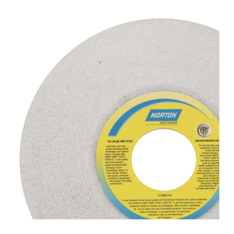 Rebolo Prato para Ferramentaria 6'' X 3/4'' X 1.1/4'' Grão 60 APR 38A 60K NORTON-0269df45-294d-4a65-9cdf-104ea2633e18