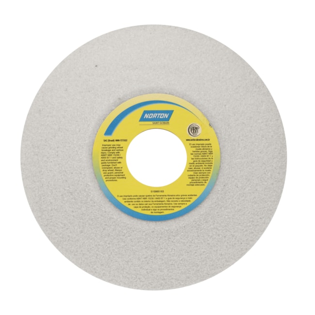 Rebolo Prato para Ferramentaria 6'' X 3/4'' X 1.1/4'' Grão 60 APR 38A 60K NORTON-591882fa-5d32-435a-b3a5-1375e2410584