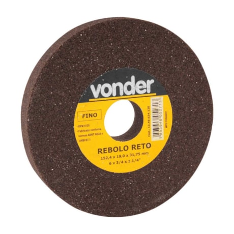 Rebolo Reto 6mm 3/4'' 1249634120 VONDER